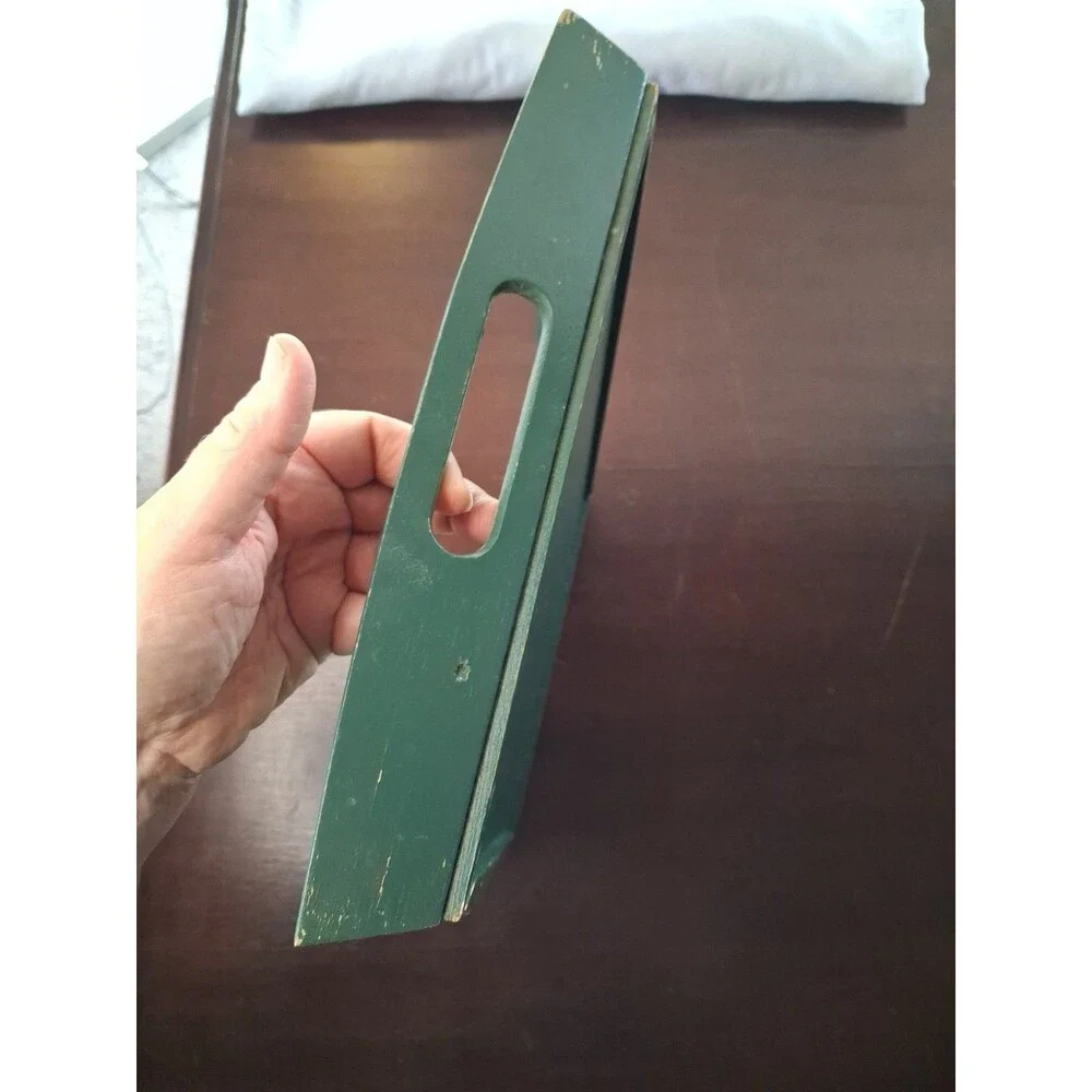 Wooden Serving Display Tray Green With Fruit Motif